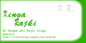 kinga rajki business card